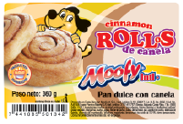 Etiqueta Rollos de Canela Moofy 4 uds